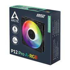 Image of ARCTIC P12 Pro A-RGB 120mm PWM Case Fan w/ Cable Splitter, Fluid Dynamic, Black
