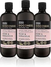 Image of Baylis & Harding Goodness Rose & Geranium Body Wash 500ml (Pack of 3) | Vegan