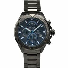 Image of Accurist Blue Dial, Black Stainless Steel Bracelet Mens Watch 7182