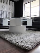 Image of Twilight Rug Thick Luxurious Shaggy White Silver Mix 15 Sizes Small to Ex Large