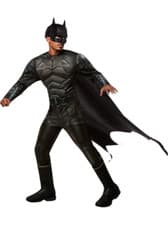 Image of Mens Deluxe Batman Costume DC Comic Book Adults Superhero Fancy Dress