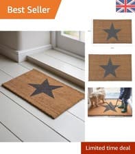 Image of Chic 40x65cm Star Doormat | Durable Coir for Indoor Spaces | Non-Slip Design