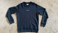 Image of BNWOT  Replay Small Logo Crew Neck Sweatshirt Sweater Black Size M RRP £89