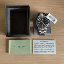 Image of Brand New Cerruti Watch Pesaro Gents Blue Dial and Bezel stainless steel strap
