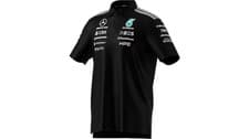 Image of Genuine Mercedes-Benz Men's Black Polo Shirt 2026 Mercedes F1 Adidas - B67998047