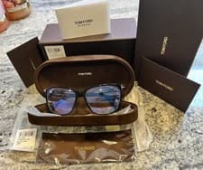 Image of TOM FORD FT 5762 B/V 001 GLASSES FRAMES EYEWEAR SPECTACLES 55-15-140 Blue Block