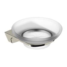 Image of RAK Petit Square Soap Dish Holder - Brushed Nickel