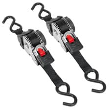 Image of Pack of 2 x Sealey ATD25301 Auto Retract Ratchet Tie Down Straps 25mm X 3 Metre