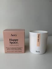 Image of Aery Happy Space: Rose Geranium & Amber Pure Soy Candle