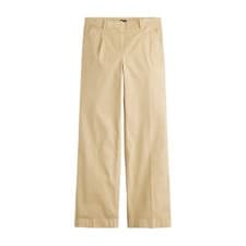 Image of J.Crew Pleated Capeside Chinos Womens High Rise Light Khaki Wide Leg Pants