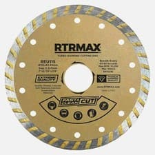 Image of RTRMAX Porcelain 4.5 Tile Turbo Thin Diamond Dry Cutting Blade 115mm - REA115