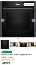 Image of Neff B54CR31G0B N70 Slide&Hide Built-In Electric Smart Oven - Graphite NEW