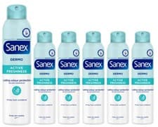 Image of 6 x 200ml Sanex Dermo Active Freshness 48H Antiperspirant Deodorant Spray