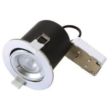 Image of 10 x Recessed Fire Rated Ceiling Downlights LED GU10 Spotlights Downlighters