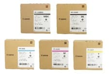 Image of 5 X Original Ink Canon iPF810 iPF815 iPF820 iPF825 / PFI-303MBK BK C M Y Set