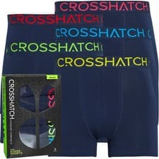 Image of Mens 5 Pack Boxers - Crosshatch Chasma Stretch Boxer Shorts Underwear Set Blue