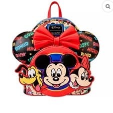 Image of Loungefly Mickey Mouse &Friends Classic Mini Backpack NWT