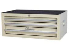 Image of Hilka Tool Chest 3 Drawer Classic Car Cream Storage Cabinet Box Add On Unit