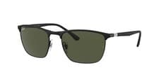 Image of Ray Ban Sunglasses  RB3686 186/31 BLACK/GREEN LENS 57MM