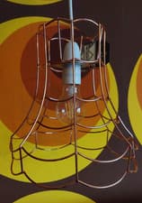 Image of Vintage Industrial retro type copper lamp shade bulb pendant ceiling rose LED