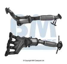 Image of BM Catalysts BM91275H Front Catalytic Converter With Fitting Kit Fits Ford Volvo