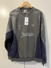 Image of PUMA x KIDSUPER Crew Sweat Men Grey Black Size Large NEW With Tags
