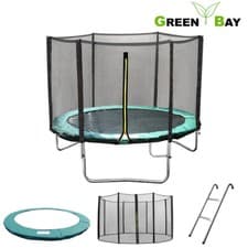Image of 6 8 10 12 14 FT Trampoline Safety Net Enclosure Spring Cover Padding Ladder
