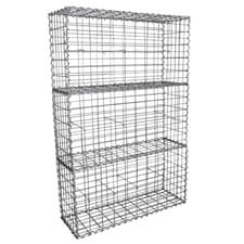 Image of Gabion Baskets Garden Outdoor Mesh Cages Stone 3 Pack 100x50x30cm Wire