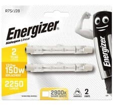 Image of 2 x 78mm FLOODLIGHT BULB R7S 120W = 150W Energizer Halogen Security Linear 240V 