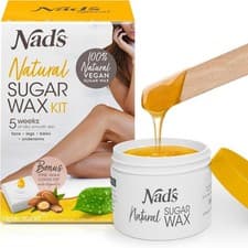 Image of Nad's 100% Natural Sugar Wax Kit, Vegan, Hypoallergenic, No-heat Formula Waxing