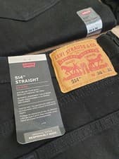 Image of Mens Levi's Black Jeans 514,ORIGINALS 100%,Market price Nearly £100.