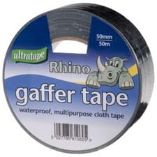 Image of Ultratape Rhino 50m x 50mm Black Gaffer Tape