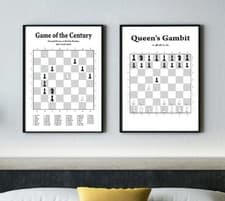 Image of Chess Posters wall art ready to frame - (A5-A0) - Gloss or Satin Photo paper