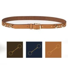 Image of Ladies Suede Belt Womens Snaffle Equestrian Trouser Suede Belts Rydale 3 Colours