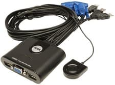 Image of ATEN TECHNOLOGY - 2-Port USB VGA Cable KVM Switch with Remote Port Selector