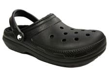 Image of Crocs Lined Clogs Mens Classic Lined Sandal Clogs Size 7 8 9 10 11 12 Black