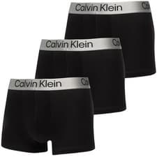 Image of Calvin Klein 3-Pack Icon Microfibre Stretch Boxer Trunks Black Large BNIB