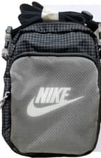 Image of Nike Heritage Air Mesh front Bag Items Sports Shoulder Bag Black Grey Check