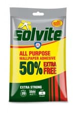Image of Solvite All Purpose Wallpaper Adhesive /Paste Extra Strong Hangs up to 4.5 rolls