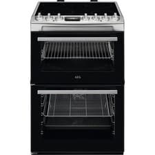 Image of AEG CCX6740ACM 60cm Freestanding Electric Cooker with 4 Zone Ceramic Hob - Black