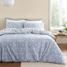 Image of Bianca Fine Linens Hedgegrow Hopper Super KING size Blue Duvet Cover Set