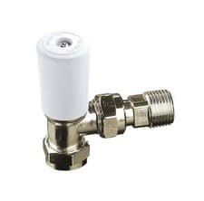 Image of Drayton 0705900B 15mm Angled TRV4 Replacement Lockshield + White Cap Chrome BNIP