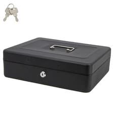 Image of Time to Sparkle 6" 12" Metal Cash Box Key Safe Security Money Deposit Steel Home
