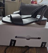 Image of Aldo Dorenna Black leather flat sandals - Btand New With Box