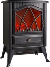 Image of VonHaus Electric Stove Heater 1800W LED Flame Freestanding Black