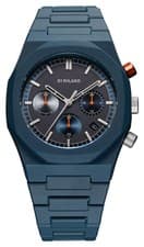 Image of D1 Milano Polychrono Neptune Blue (40.5mm) Matte Blue Dial / Blue PHBJ09 Watch