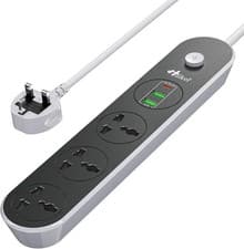 Image of Extension Lead with USB slots 3 Way 3 USB Ports with 1.6 M Bold Extension cord