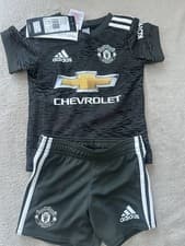 Image of Official adidas Manchester United Away Baby Kit 2020/21 (Shirt & Shorts )