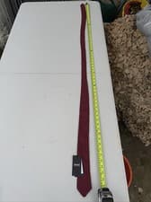Image of Hugo Boss Tie 6cm Soft Bnwt Dark Red Fashion RRP £99