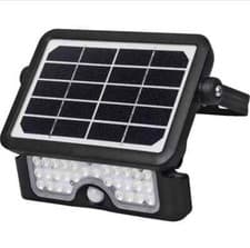 Image of Luceco LEXSF6B40-01 LED Solar Guardian PIR Floodlight 550LM IP65 4000K Black, 5w